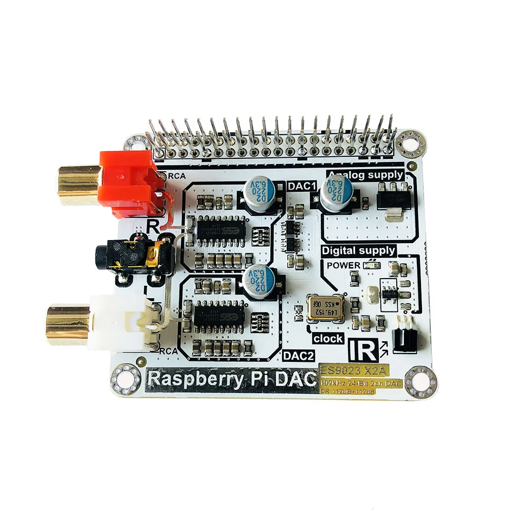 Nvarcher Dual Es9023 Dac I2S Scheda Audio Digitale Scheda Di Decodifica Espansione Volumio Moode Per Raspberry Pi 4B 3B 2B Zero(W)