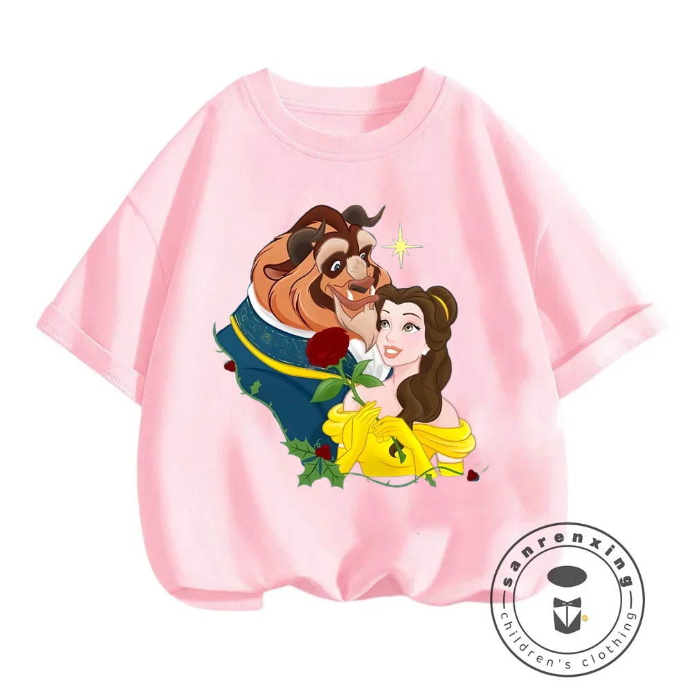 

Disney's New Summer Style! Beauty and the Beast Cartoons on Kawaii Hip-Hop T-shirts - Cheap Fashion for Boys and Girls