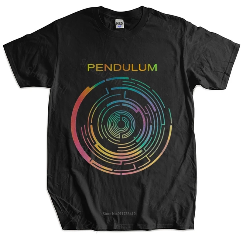 Men's Pendulum Drum and Bass Electronic Rock Music T-Shirt, Plus Size Loose Fit