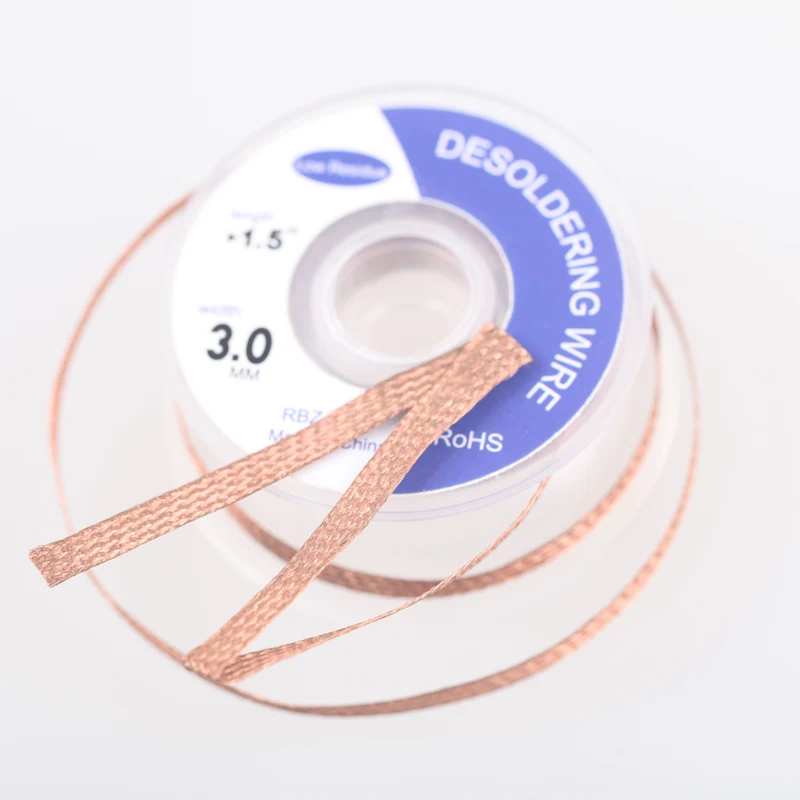 Desoldering Braid 1Pcs 3mm Width 1.5M Length Solder Wire Welding Solder Remover Wick Wire Lead Cord Flux BGA Repair Tool Copper