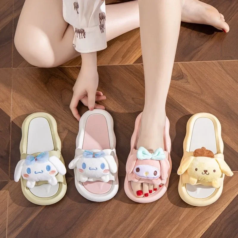 

Cute cartoon slippers summer couple non-slip soft bottom slippers sandals children's women's casual home comfort flat slippers