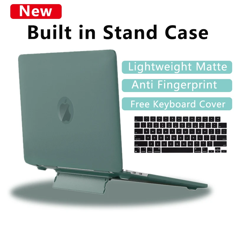 Custodia Trasparente Opaca Ultra Sottile Con Supporto Integrato Per 2022 Macbook Air M1 M2 2023 Pro 13 14 Pollici Cover Anti Impronte Digitali