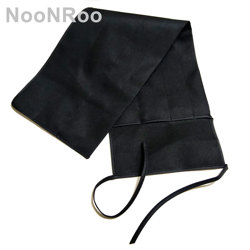 Sac transport canne à mouche 4 sections coton noir - étui de protection qualité premium 3 pièces