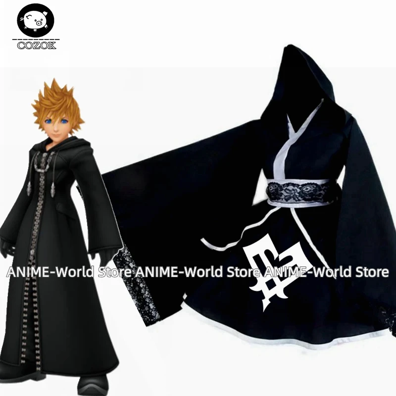 Anime Kingdom Hearts Costume Cosplay Kingdom Hearts Organizzazione Lolita Kimono Dress Custom Made Girls Hallowee Style D