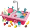 Cute Stone Sink Toy ， Upgraded Faucet, Kitchen Playset, Pool Floats, Kids Dishwasher Roleplay. 5