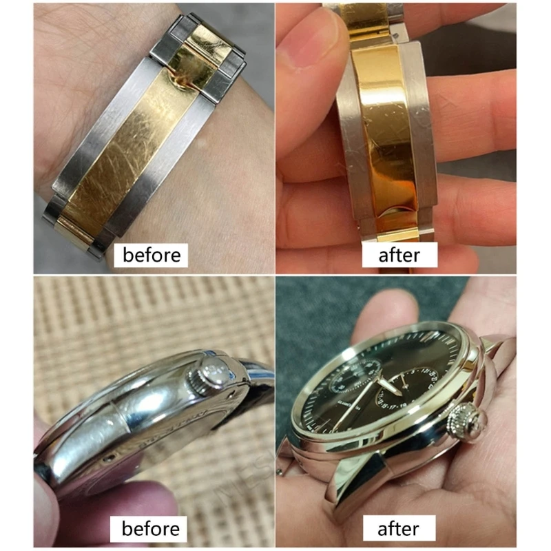 Crème De Polissage Pour Montres Et Bijoux – Pâte Avec éponge, élimine Rayures, Redonne Brillant Acier, Laiton