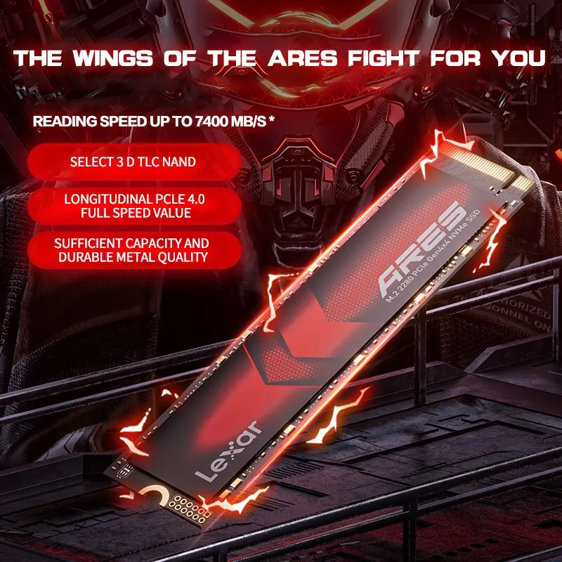 Lexar ARES M.2 Solid State Drive 1T 2T 512G Desktop 4.0 Solid State