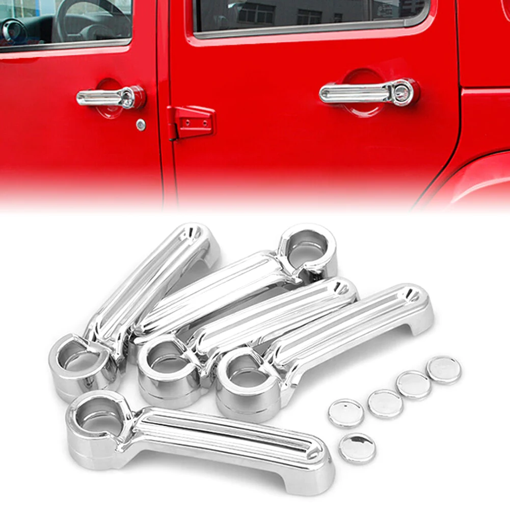 

Хромированная задняя крышка для JEEP Wrangler JK 2007-2017, 4 двери, отделка, 5 шт.