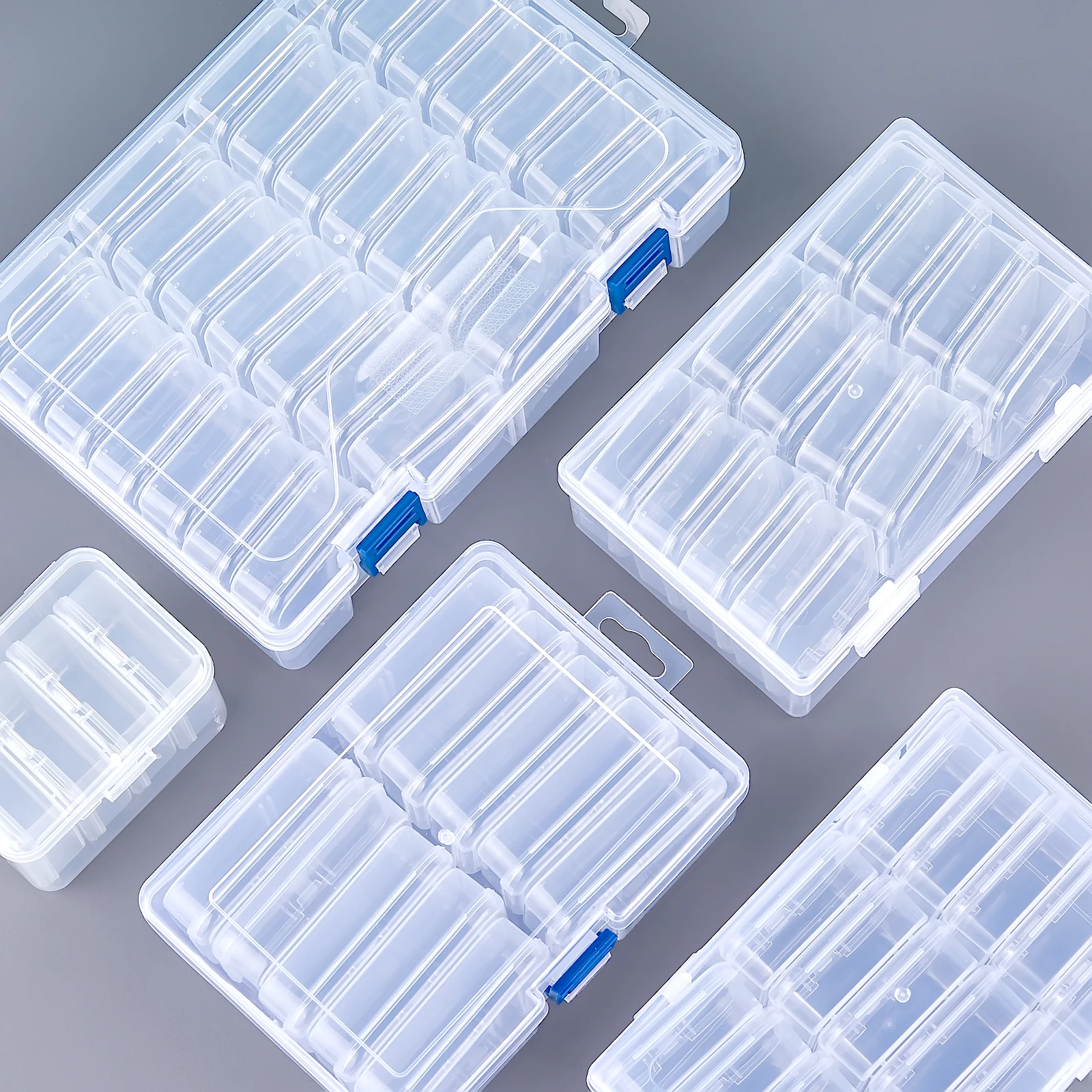 1 Set Beaded Storage Box Nail Art Jewelry Earring Box Plastic Seed Bottle DIY Diamond-Painting Rhinestone Craft Accessories