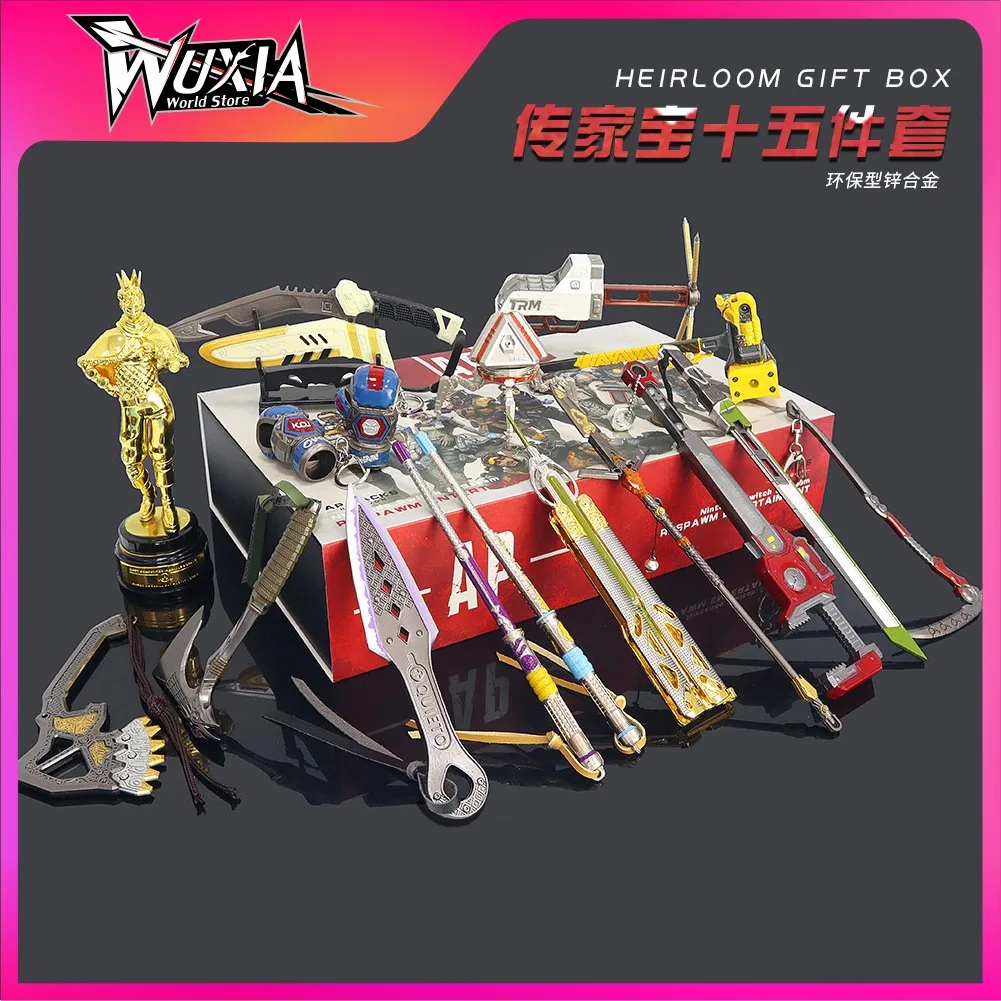 15styles Apex Legends Heirloom Octane Weapon Kunai  Anime Game Keychain Weapon Model Royal Katana Kid Toys Christmas Gift 15cm apex hero games peripherals gibraltar war stick heirloom weapons model full metal craft ornaments gifts collection boy toys