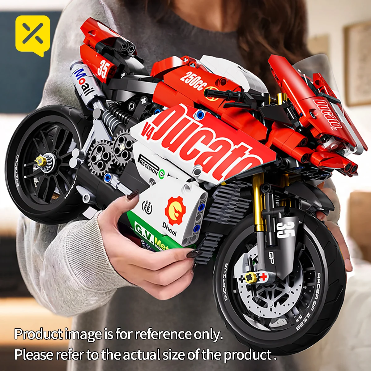 883 Pcs Collectible Motorcycle Display Model,Large Motorcycle Building Set Gift Idea for Adults,Model Motorcycle Kits To Build 2