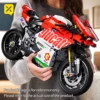 883 Pcs Collectible Motorcycle Display Model,Large Motorcycle Building Set Gift Idea for Adults,Model Motorcycle Kits To Build 2