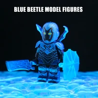 MOC Bricks Movie Super Blue Beetle Building Blocks Comic DC Anime Heroes Assembly Action Figures Toys for Kids Christmas Gifts 2