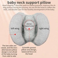 Baby Stroller Pillow Car Seat Head Fixed Neck Pillows Bend Shape Sleeping Protection Headrest Cushion Infant Anti-head Mat 2