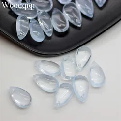 Colorful Waterdrop Glass Beads for Jewelry Making and Crafts - 50PCS Set (Jelly Blue)