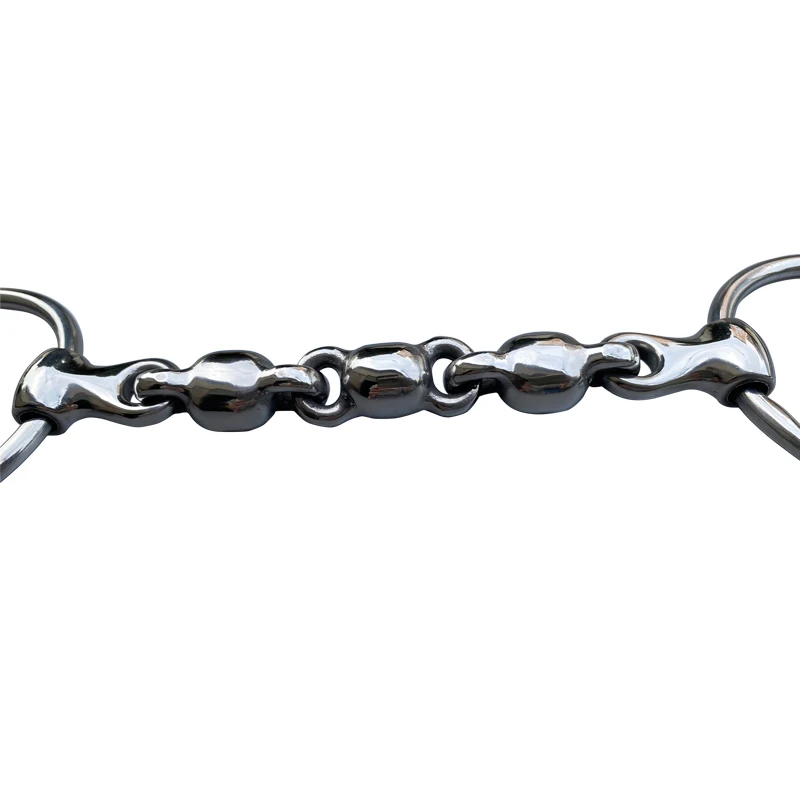 Drfeify Snaffle pour Cheval Bouche en Acier Inoxydable Anneau Lâche