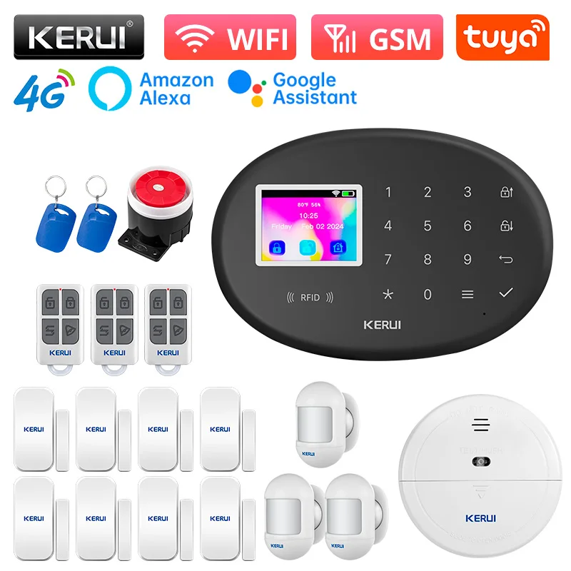 4G Alarm Tuya Smart WIFI Home Alarm Security W204 Wireless Burglar Alarm Alexa S