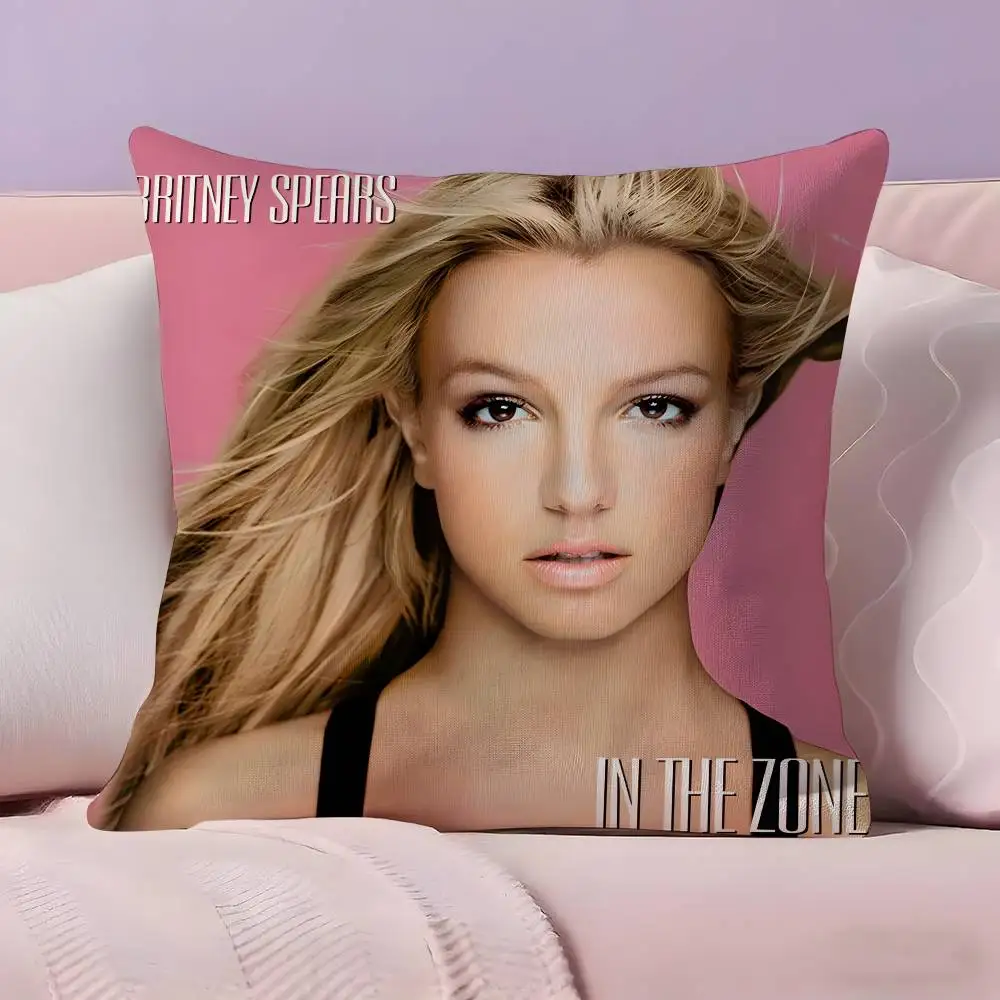 Singer B-Britney S-Spears Kissenbezug, Kissenbezug, ultraweicher, hautfreundlicher Stoff, wolkenartig, bequem und verdeckter Reißverschluss – Detail 7