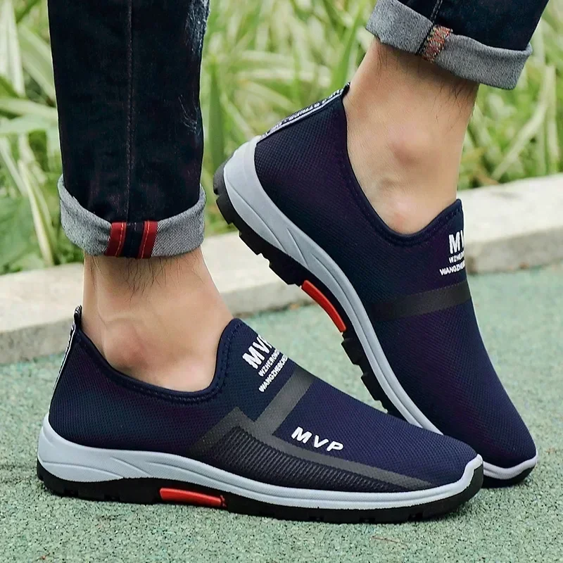 Summer Mesh Walking Shoes Men Lightweight Men Running Shoes Fashion Casual Sneakers Breathable Slip on Loafers Zapatillas Hombre 4
