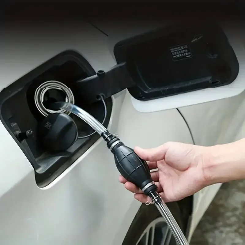 8mm Manual Fuel Pump Pipeline Rubber Aluminum Manual Fuel Primer Bulb Diesel Gasoline Delivery Pump Automobile Ship
