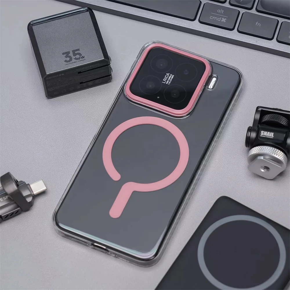 Ultra Thin Transparent HD Magnetic Phone Case - Wireless Charging Compatible, Simple Clear Hard Cover