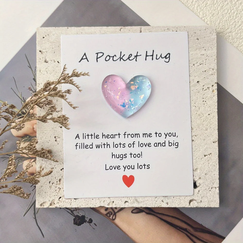 8pcs Pocket Hug Decorated With Encouragement Card For Special Occasions