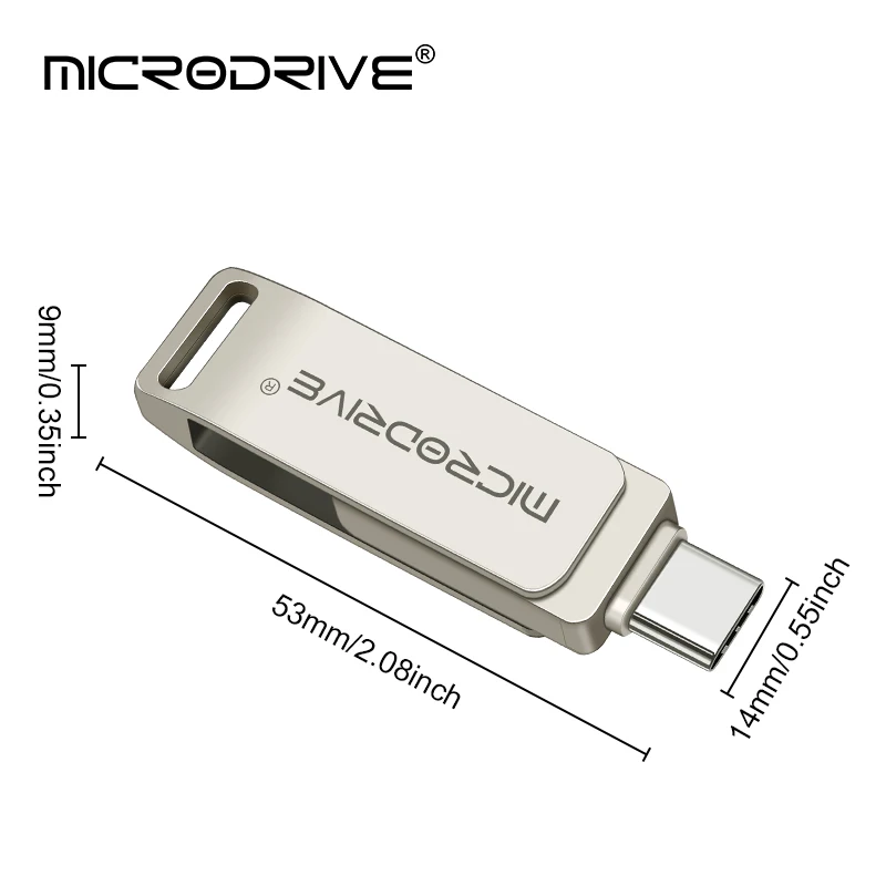 Dual-Interface USB-C Flash Drive - Versatile External Storage Solution