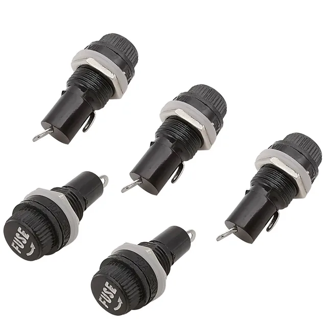 5x20 MM Automobile Fuse Holder Socket Insurance Tube Socket 10A 250V AC 15A 125V AC 1