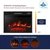 23" Electric Fireplace, 3DInfrared Black Fireplace Electric Insert Heater, with IR Remote Control, Glass View, Adjustable 6