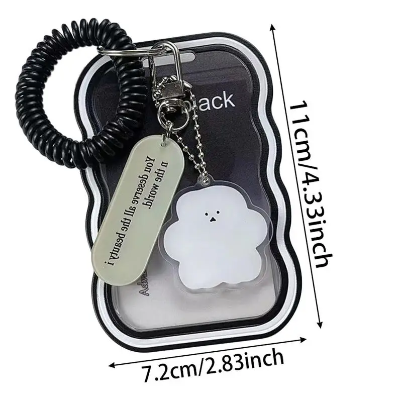 Kreatives Design Kpop Fotokartenhalter Transparenter Kartenhalter Schlüsselanhänger Fotohüllen Buskartenhalter Studentenausweishülle Fotoschutz – Detail 2
