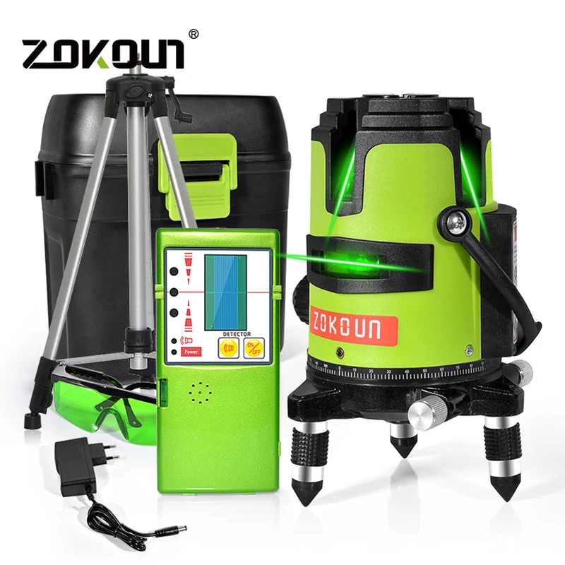 

Special Offer Zokoun 6 Points 5 Lines Laser Level with Self-leveling, Tilt Slash Function and Pulse Mode