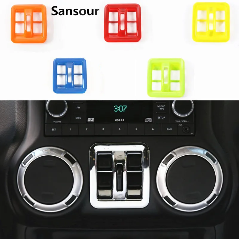 

Sansour 1 шт. новая кнопка переключателя окна рамка Крышка отделка для Jeep Wrangler 2011-2016 Стайлинг автомобиля