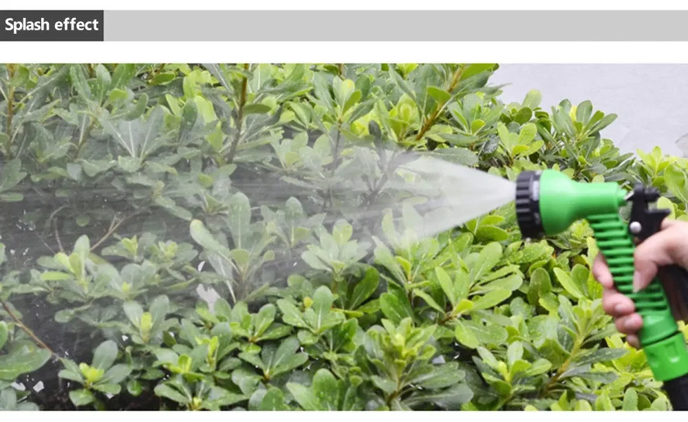Expandable Garden Hose with 7 Patterns - Flexible Water Gun Sprayer for Car Wash