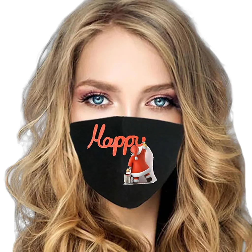 5 Pcs Christmas Dust-Proof Windproof Foggy Haze Breathable Cycling Mask Cubre Bocas Desechables Disposable Mouths Covers 5