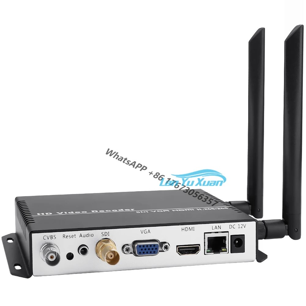 Фото Декодер URay H.265 H.264 SDI HDMI VGA CVBS Wi-Fi для потоковой передачи видео NDI SRT HD IP №1