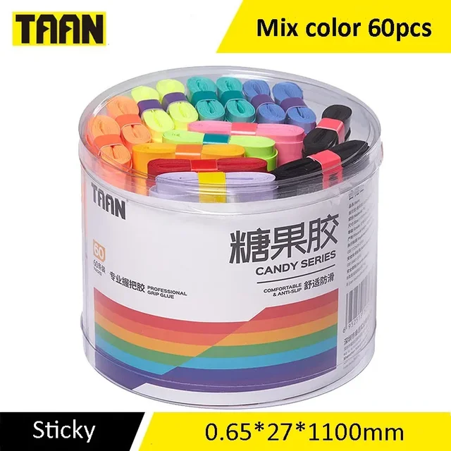 5PCS TAAN Candy Color Sticky Overgrip Badminton Tennis Racket Fishing Rod Winding Sweatband High Elastic Non-slip Durable 6