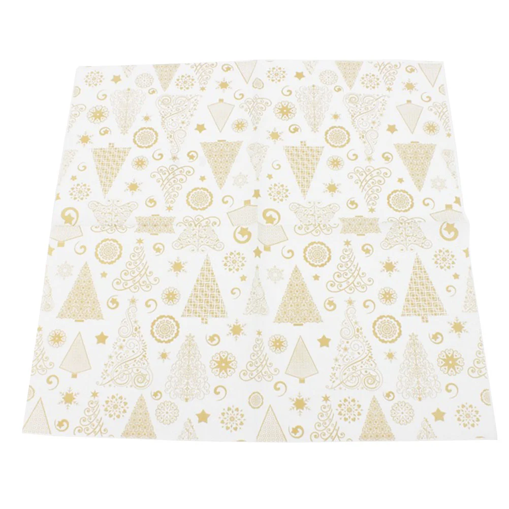 Christmas Paper Napkins Tissue Printed Xmas Tree Decorations Cocktail Party 20 PCS Tissue Paper Decoration
