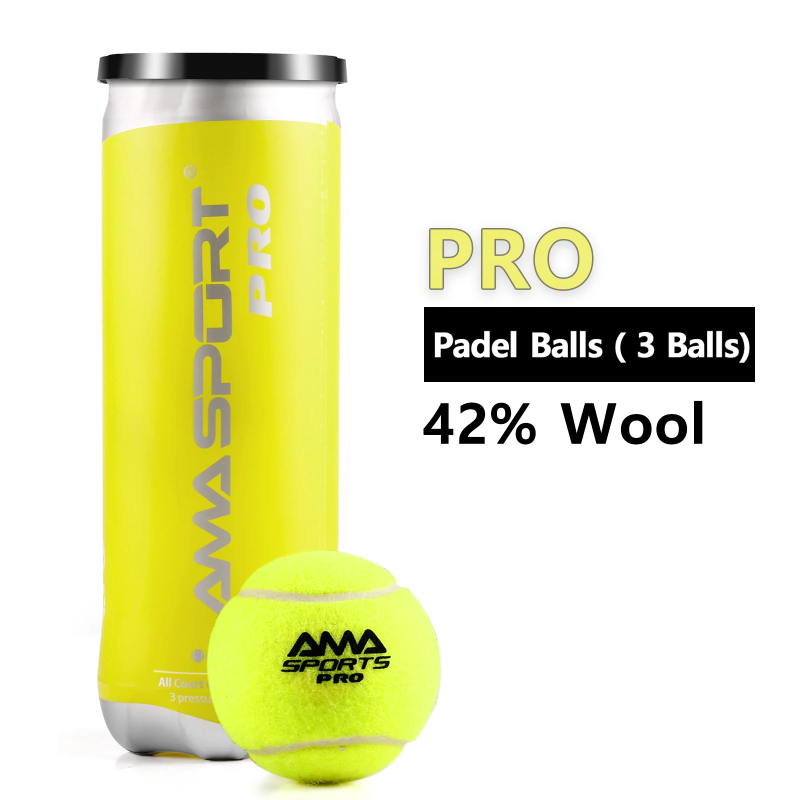 Balles de cour de padel – Balles de padel durables de qualité tournoi pour joueurs professionnels et amateurs – Balles de padel à rebond optique