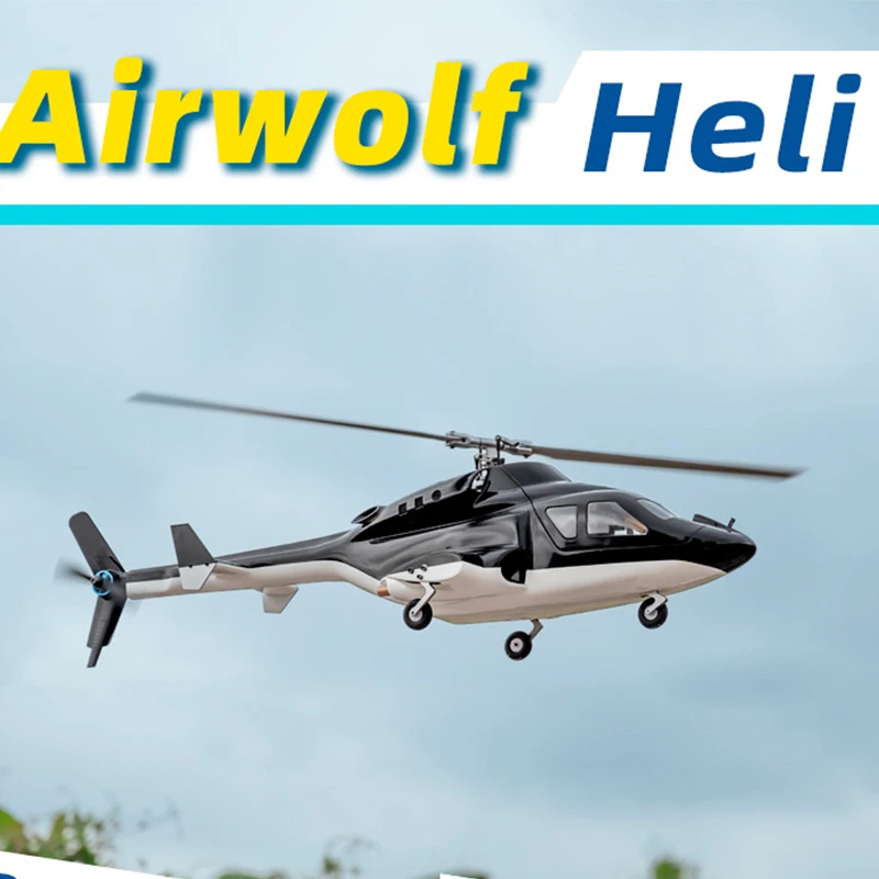 

Airwolf Rtf Flying Wolf Simulates Real Aircraft Remote Control Model Helicopter H1 Control Gps One-click Return Fw450