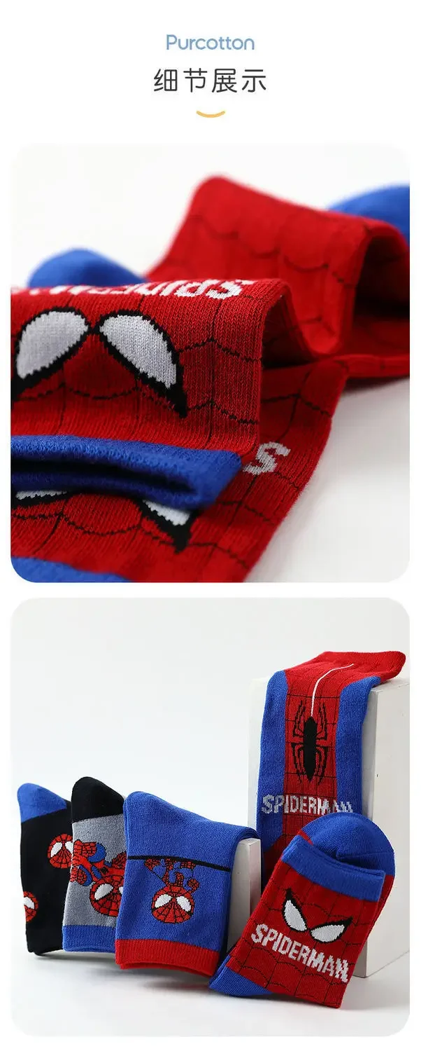 Disney Baby Socks Spiderman Cartoon Anime Hero Cotton Boys Tube Socks Children Autumn Winter Kids Socks Random 1pair 9 S11ca108dee7841d8914567ec90b57aaac