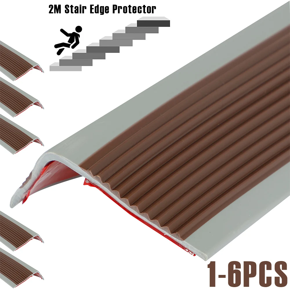 1-6Pcs-L-Shape-Stair-Edge-Protector-2m-Self-Adhesive-PVC-Stair-Nose ...