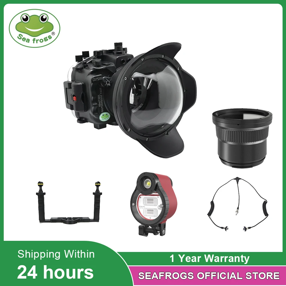 Seafrogs 40M/130Fit Drifting Surf Nuoto Custodia Impermeabile Per Immersione Per Sony A7Siii Muslimate