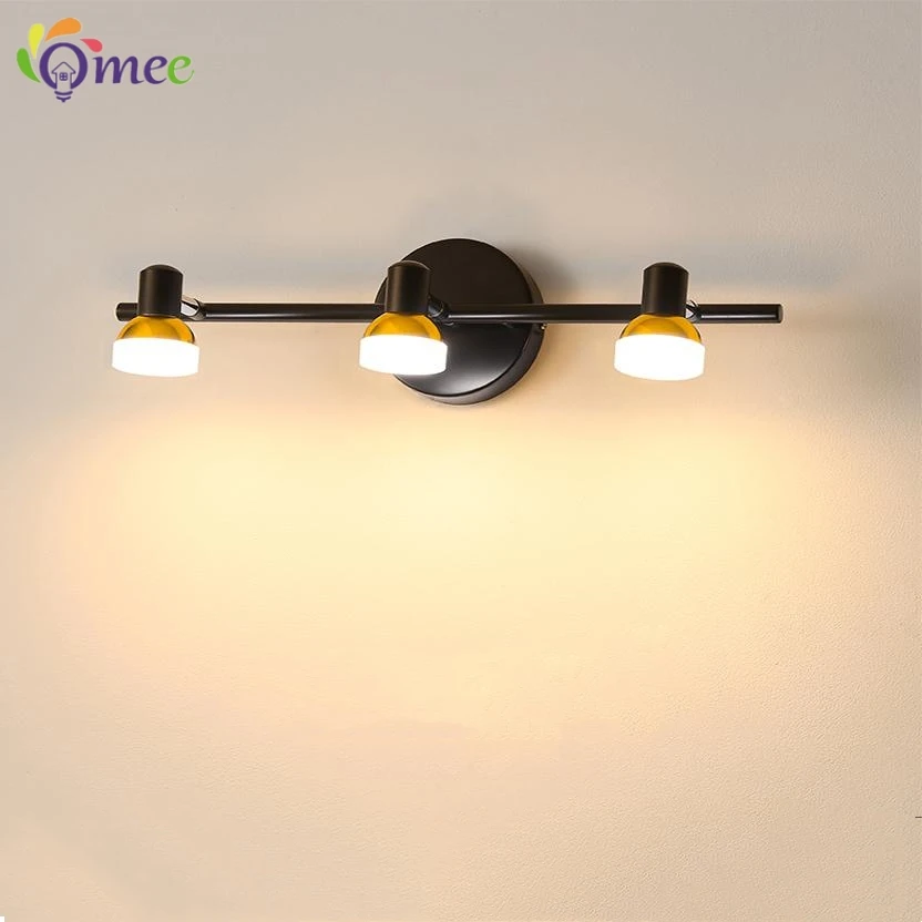 โมเดิร์นโคมไฟโต๊ะเครื่องแป้งห้องน้ําโคมไฟติดผนัง 4-Light กระจกด้านหน้า LED โต๊ะเครื่องแป้งไฟเหนือกระจก Bath Wall Lighting 1