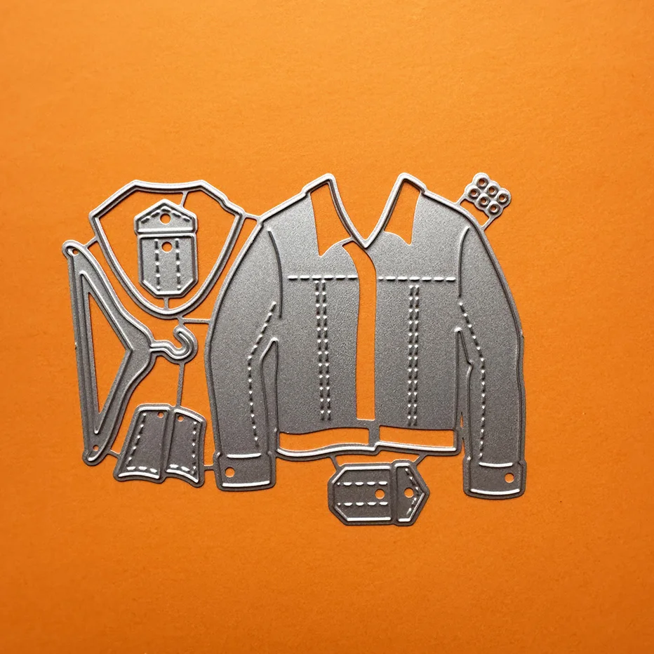 

Men's Jacket clothes Scrapbooking Cutting Dies Yiwu Futian market stock clearance DIY Paper gift Card Making metal craft Album