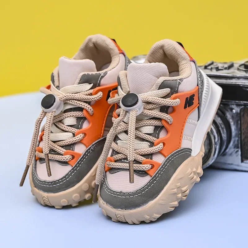 Children Sport Shoes Winter Autumn Baby Cotton Shoes Girls Fashion Color Matching Clunky Sneakers Boys Warm Soft Running Shoes 4