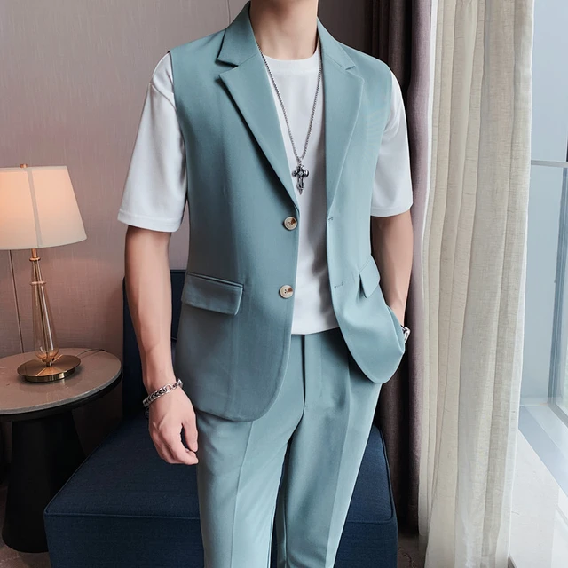 Amazon.com: IAOHUO Men Business Vests Casual Waistcoat Wedding Suit Vest Men  Business Sleeveless Slim Fit Jacket Casual Suit Vests (Color : A, Size :  XXX-Large(3XL)) : Clothing, Shoes & Jewelry