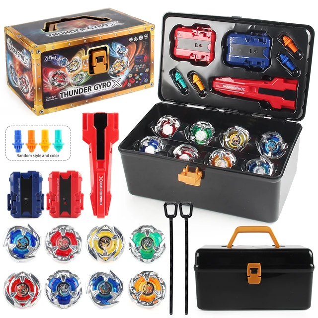 BX Gyro Set 8pcs Beys Booster Spinning Toy Battle Tops with Launcher Storage Case Gift  Metal Fighting Game 2