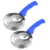 2 Pcs Horse Hair Brush Bridegroom Cow Tails Stainless Steel Saddle Covers for Western 1
