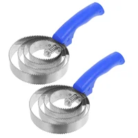 2 Pcs Horse Hair Brush Bridegroom Cow Tails Stainless Steel Saddle Covers for Western 1