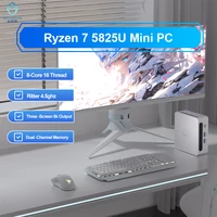 GenMachine New AMD Ryzen 7 5825U Windows 11 Pro MINI PC DDR4 16/32GB 256/512GB SSD WIFI6 RTL8852, BT5.2 Desktop Gaming Computer 2
